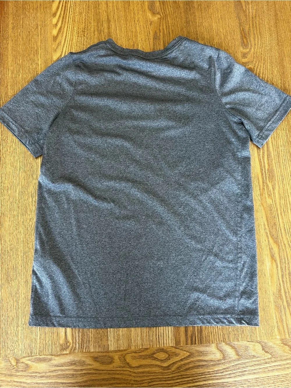 Nike Gray Dry-Fit Short Sleeve Tee with White Swoosh